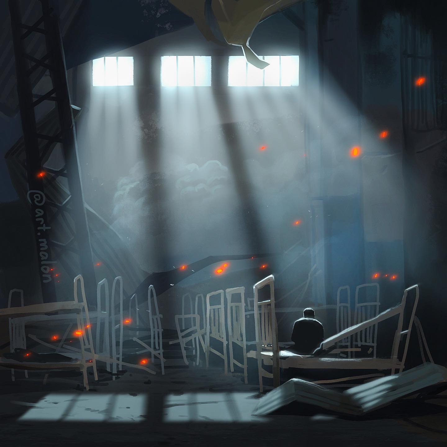 Terrorist attack in Olenivka