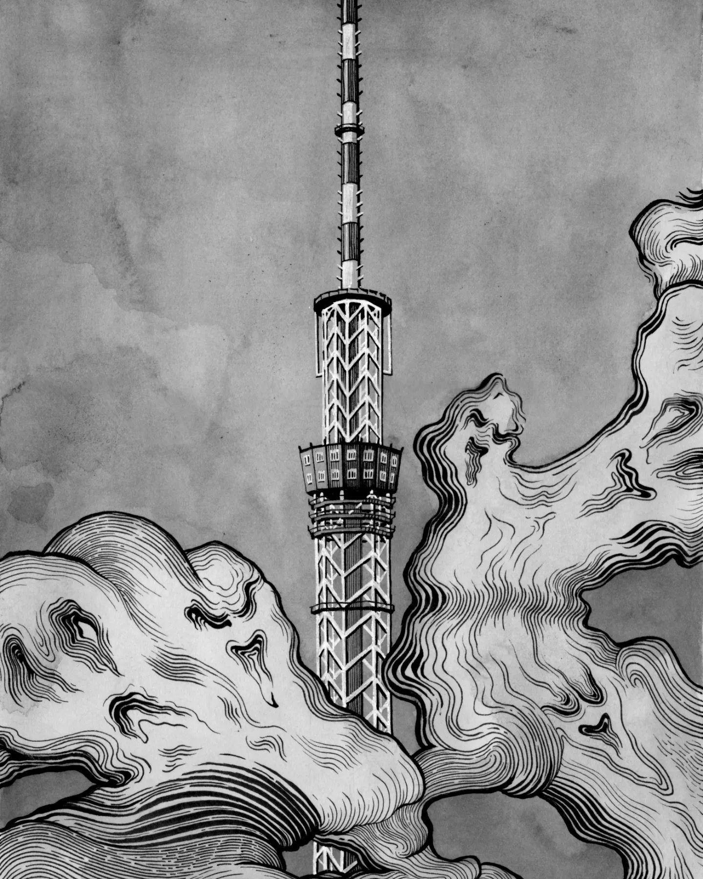 Russia strikes twice at the TV tower in Dorohozhychi in Kyiv